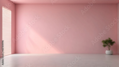 blank light pink empty wall