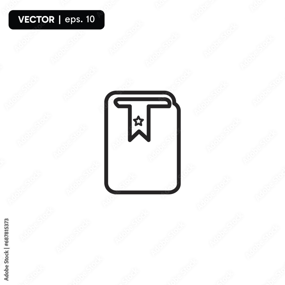 Favorite Bookmark Vector outline Icon Design illustration. User interface Symbol on White background EPS 10 File Favorite Bookmark Vector outline Icon Design illustration. User interface Symbol on White background EPS 10 File