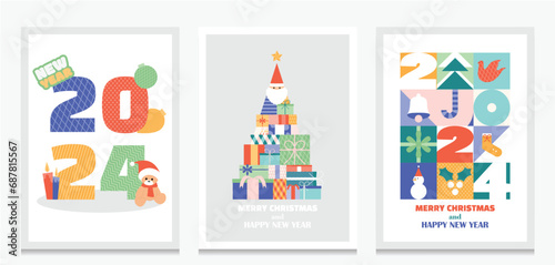 Christmas and New Year Greeting Card for 2024