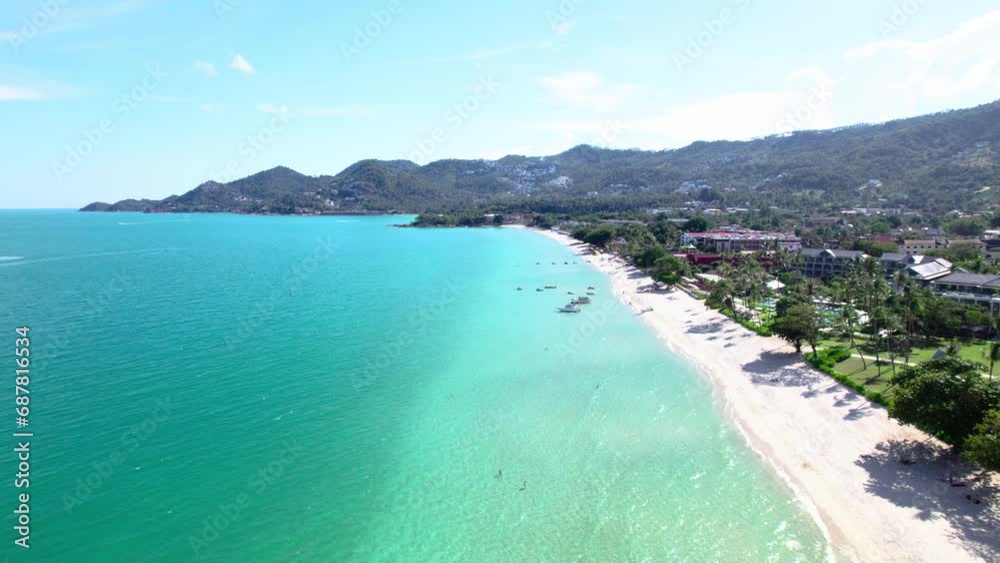 Fly over Chaweng Beach, Koh Samui, Thailand Fly over Chaweng Beach, Koh Samui, Thailand