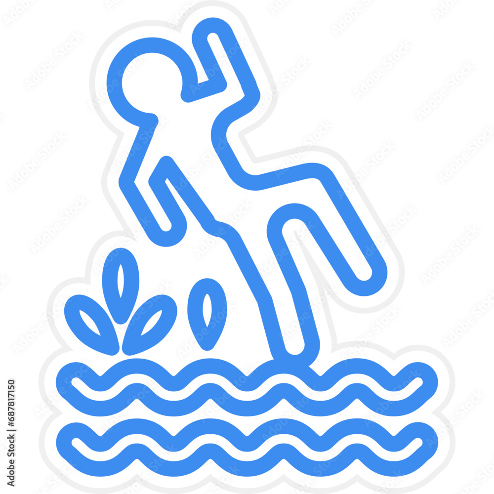 Vector Design Wet Floor Icon Style Vector Design Wet Floor Icon Style