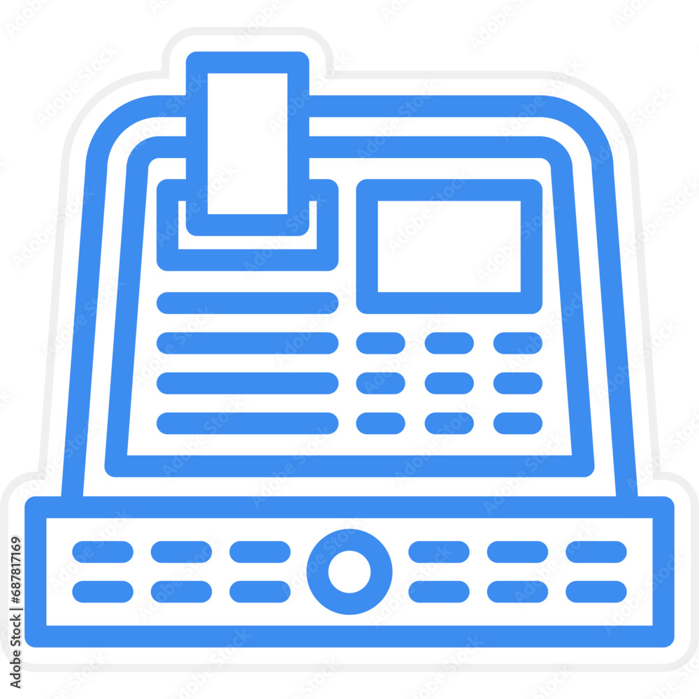 Vector Design Cash Register Icon Style Vector Design Cash Register Icon Style