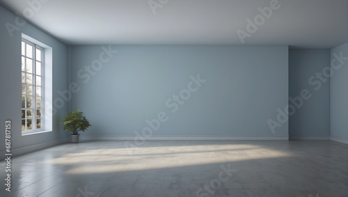 blank light blue empty wall