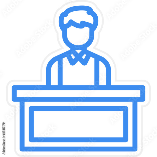 Vector Design Information Desk Icon Style