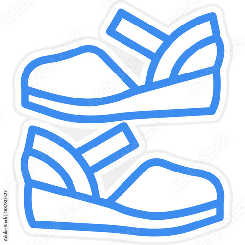Vector Design Women Shoes Icon Style