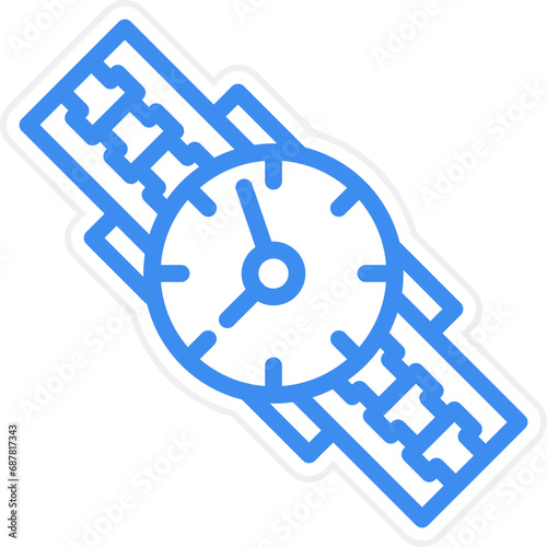 Vector Design Wristwatch Icon Style