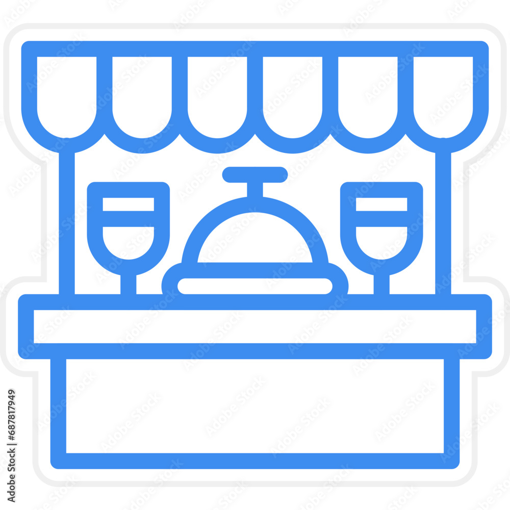 Vector Design Food Stand Icon Style Vector Design Food Stand Icon Style