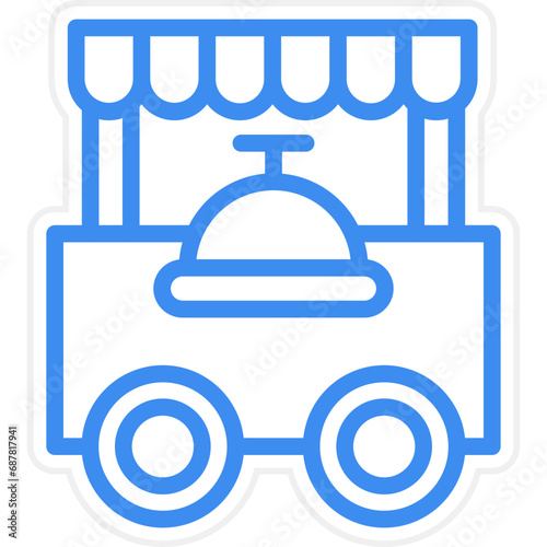 Vector Design Food Cart Icon Style