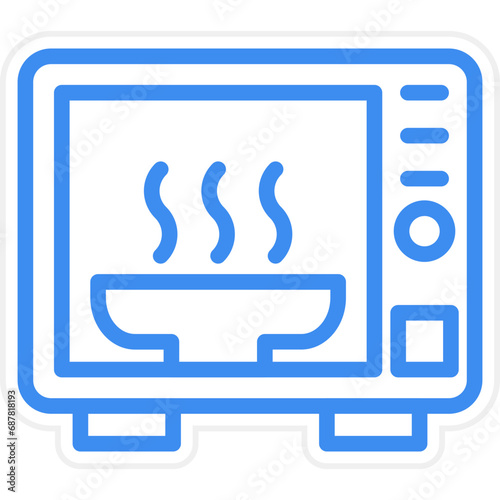 Vector Design Microwave Oven Icon Style
