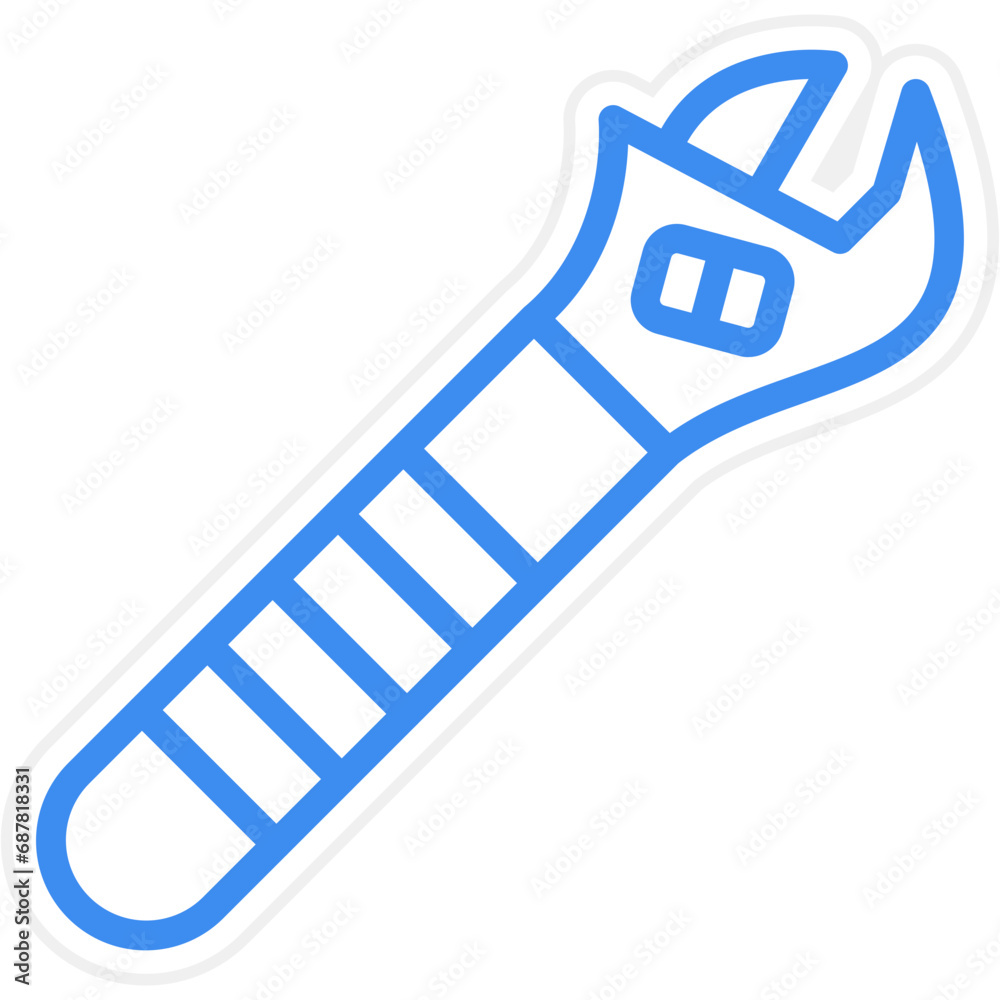 Vector Design Wrench Icon Style