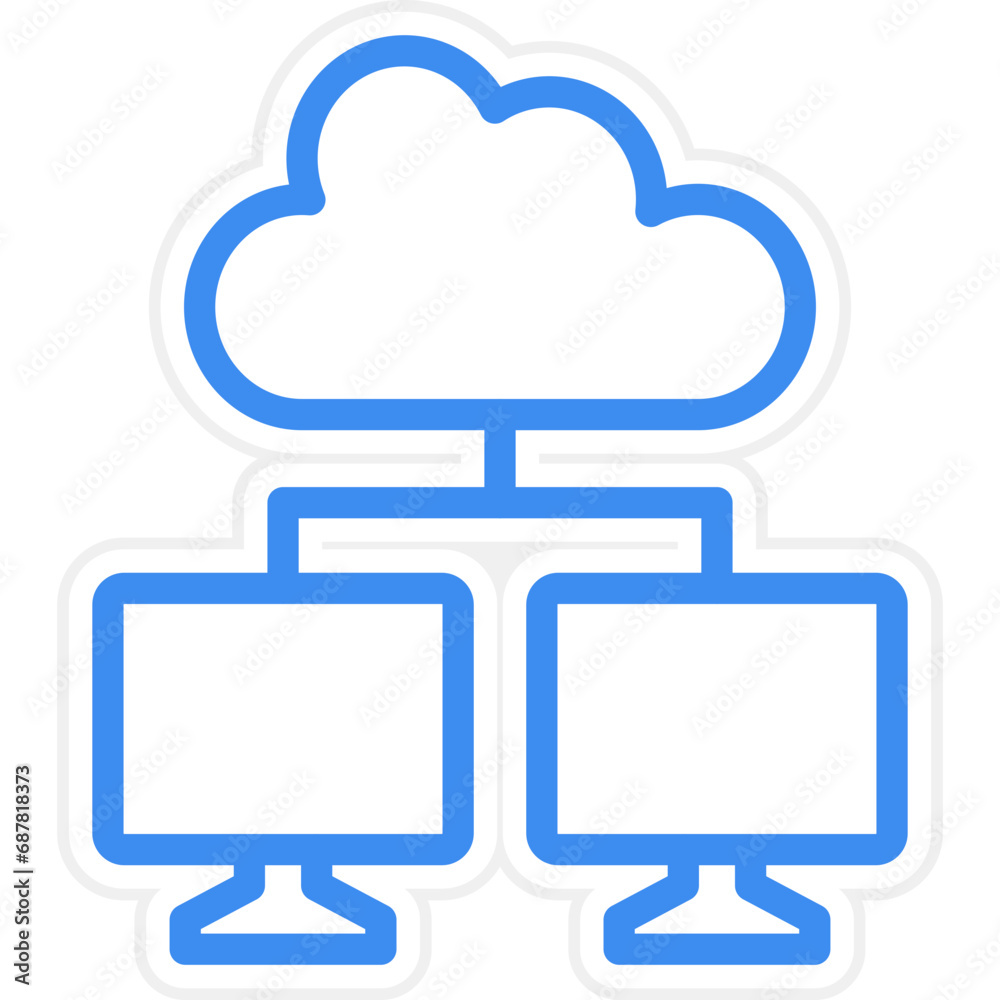 Vector Design Cloud Computing Icon Style Vector Design Cloud Computing Icon Style
