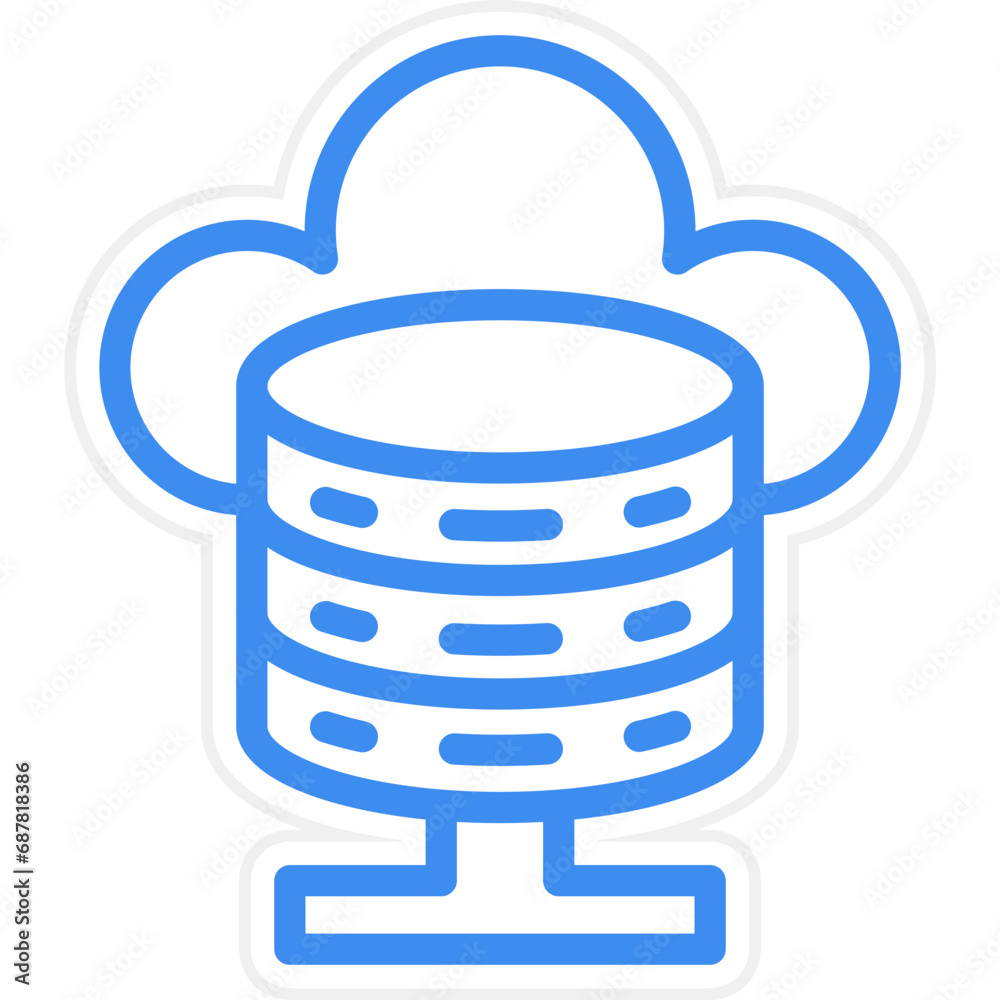 Vector Design Cloud Database Icon Style Vector Design Cloud Database Icon Style