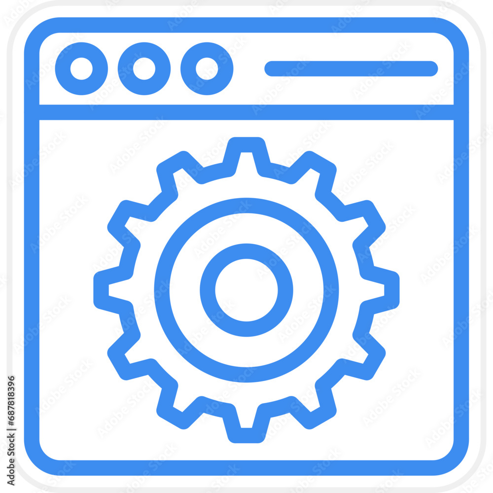 Vector Design Browser Setting Icon Style Vector Design Browser Setting Icon Style