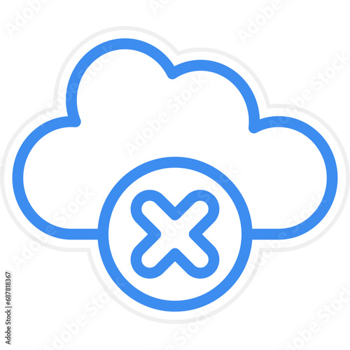 Vector Design Cloud Inaccessible Icon Style