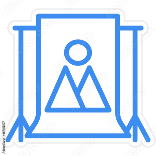 Vector Design Camera Backdrop Icon Style