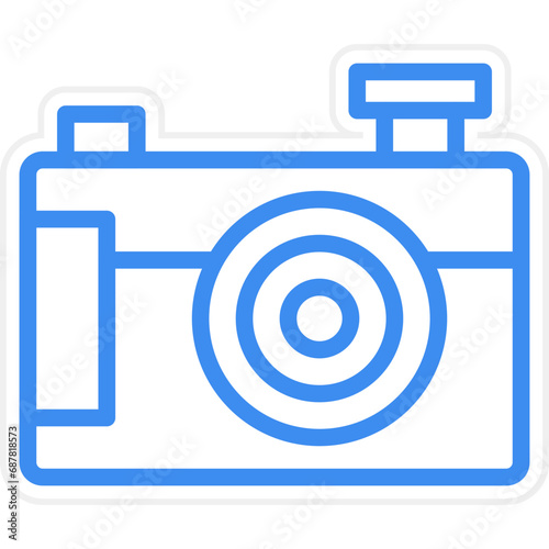 Vector Design Compact Camera Icon Style