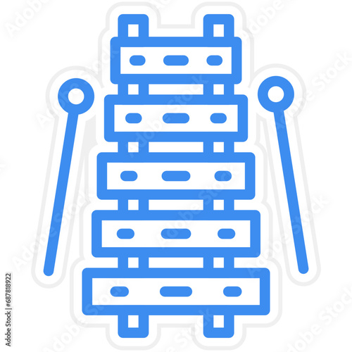 Vector Design Xylophone Icon Style