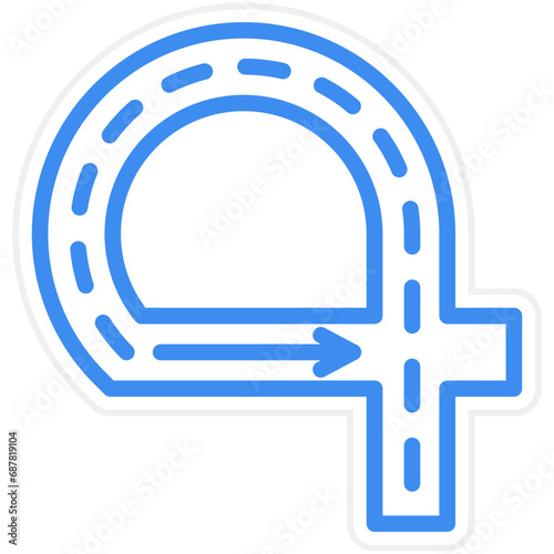 Vector Design Road Ramps Icon Style