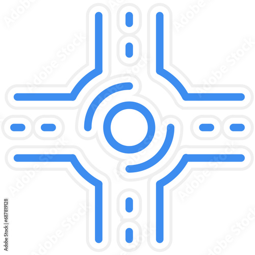 Vector Design Roundabout Icon Style photo