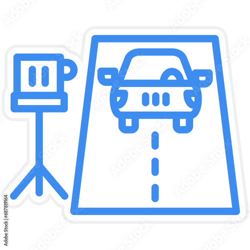 Vector Design Speed Trap Icon Style