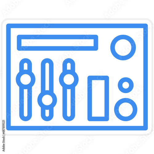 Vector Design Audio Mixing Icon Style