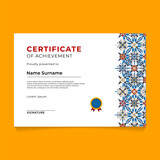 Mandala Art Pattern Certificate Template Design