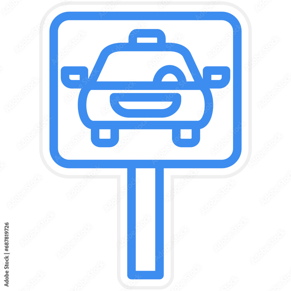 Vector Design Taxi Stop Icon Style Vector Design Taxi Stop Icon Style