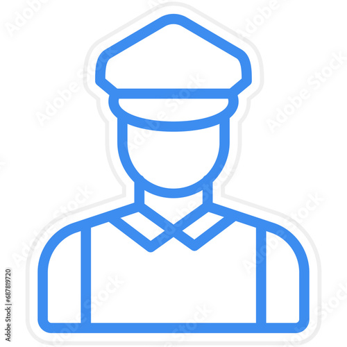 Vector Design Taxi Driver Icon Style