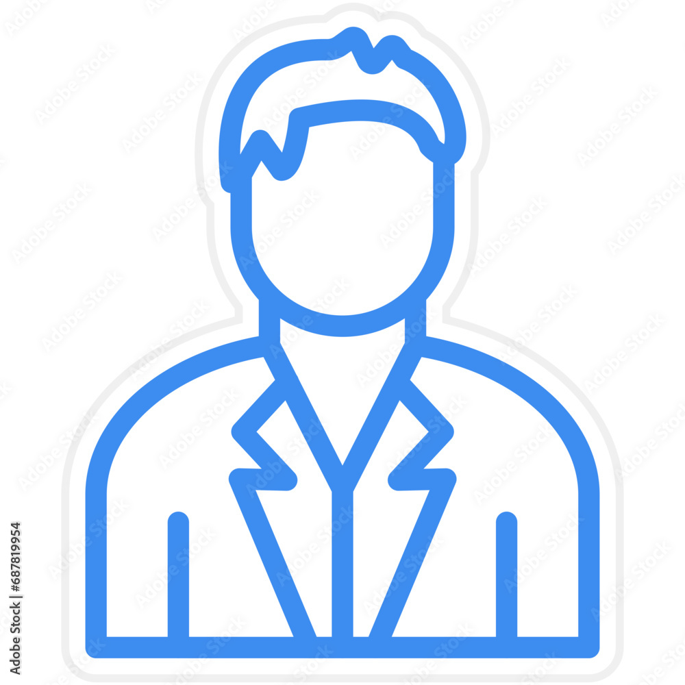 Vector Design Scientist Icon Style Vector Design Scientist Icon Style