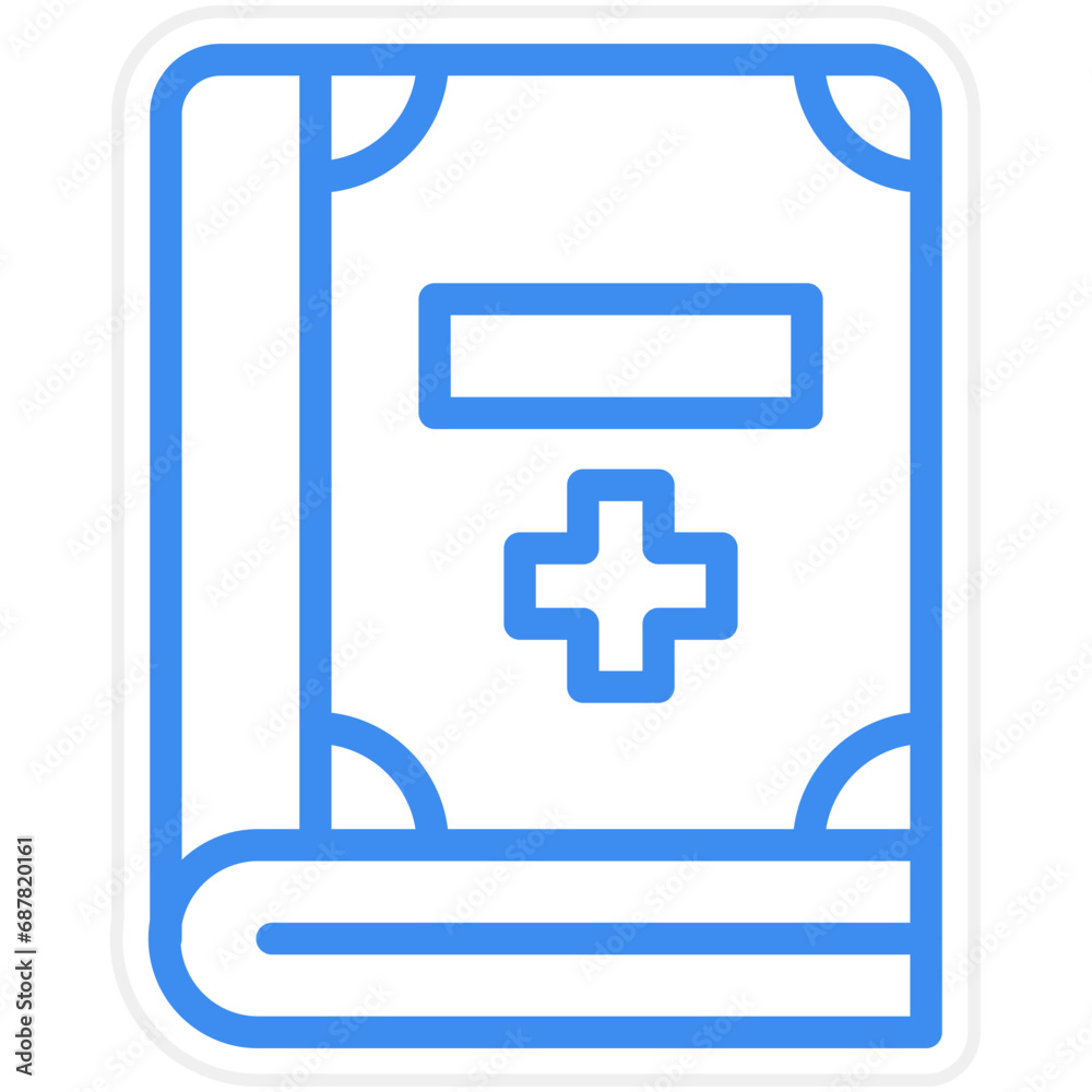 Fototapeta premium Vector Design Medical Book Icon Style