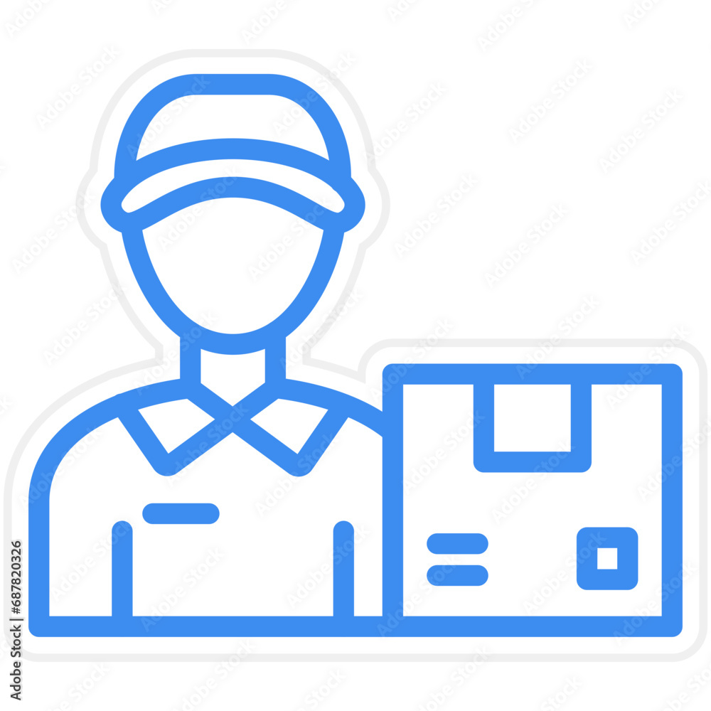 Vector Design Delivery Man Icon Style