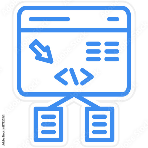 Vector Design Code Framework Icon Style © designing ocean