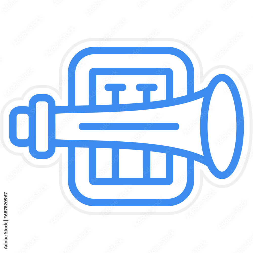 Vector Design Trumpet Icon Style Vector Design Trumpet Icon Style