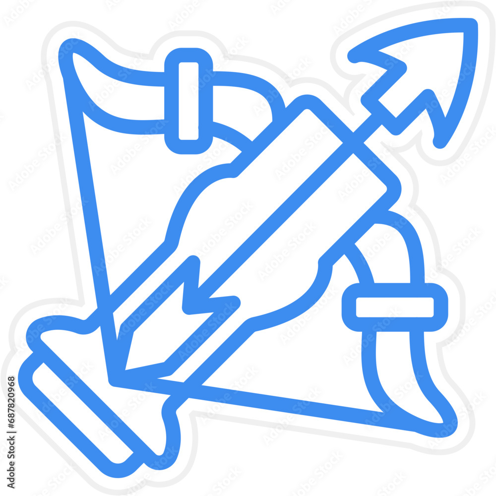Vector Design Crossbow Icon Style Vector Design Crossbow Icon Style