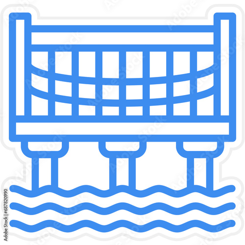 Vector Design Water Bridge Icon Style