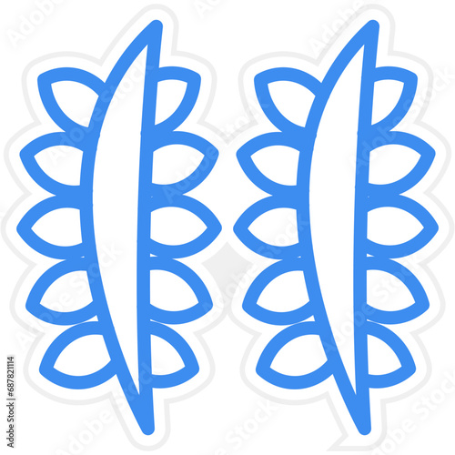Vector Design Sheaf of Rice Icon Style