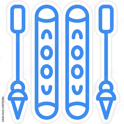 Vector Design Skis Icon Style