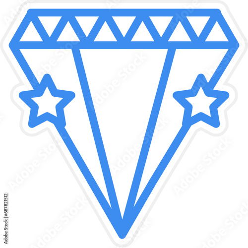 Vector Design Diamonds Icon Style