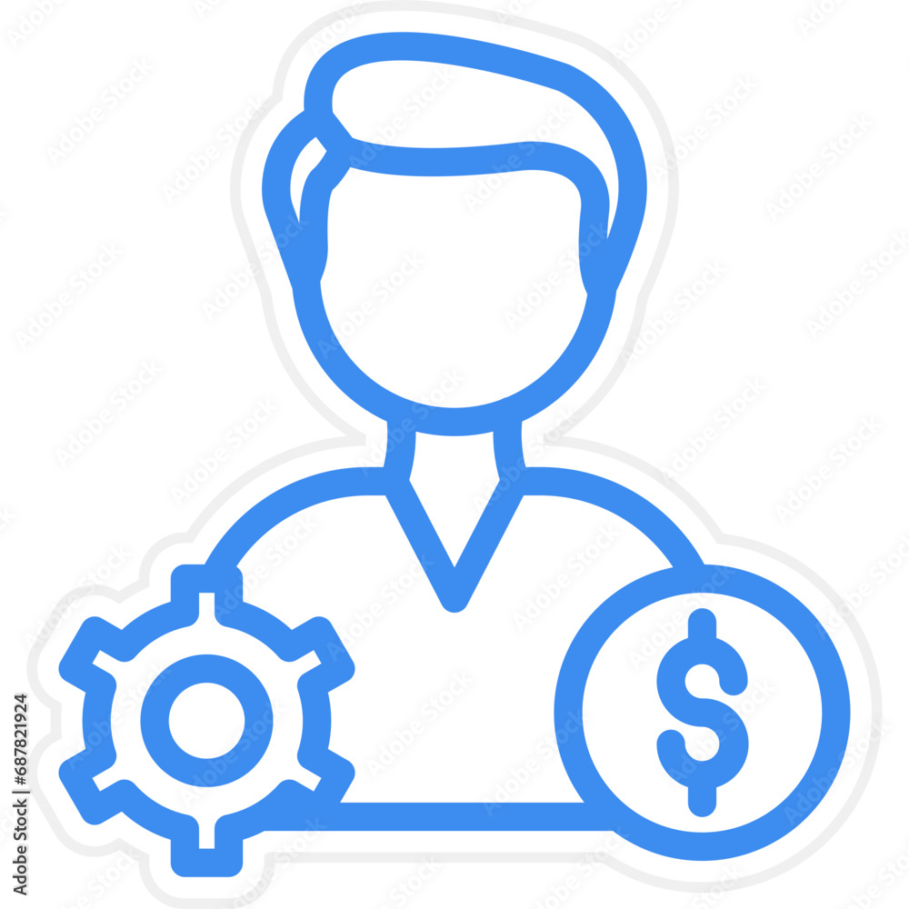Vector Design Employer Icon Style Vector Design Employer Icon Style