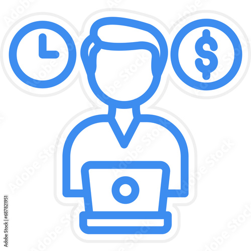 Vector Design Freelancing Icon Style