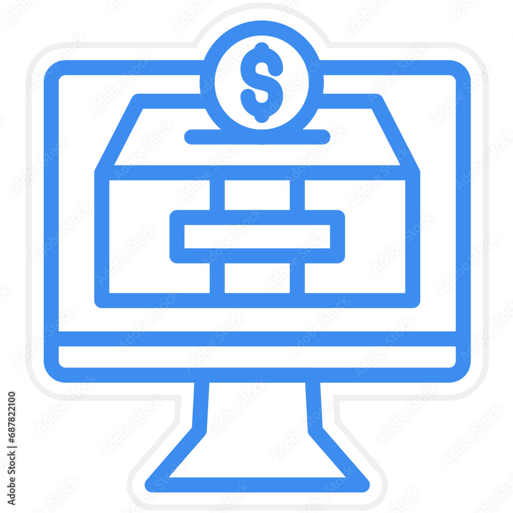 Vector Design Online Donation Icon Style Vector Design Online Donation Icon Style