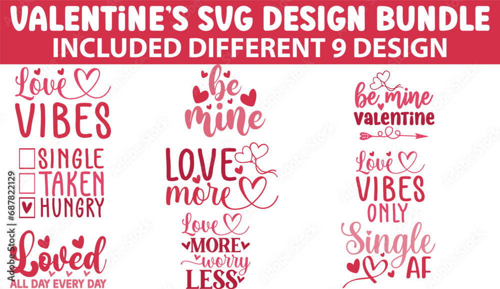 Valentine's SVG Design Bundle Valentine's SVG Design Bundle