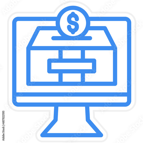 Vector Design Online Donation Icon Style