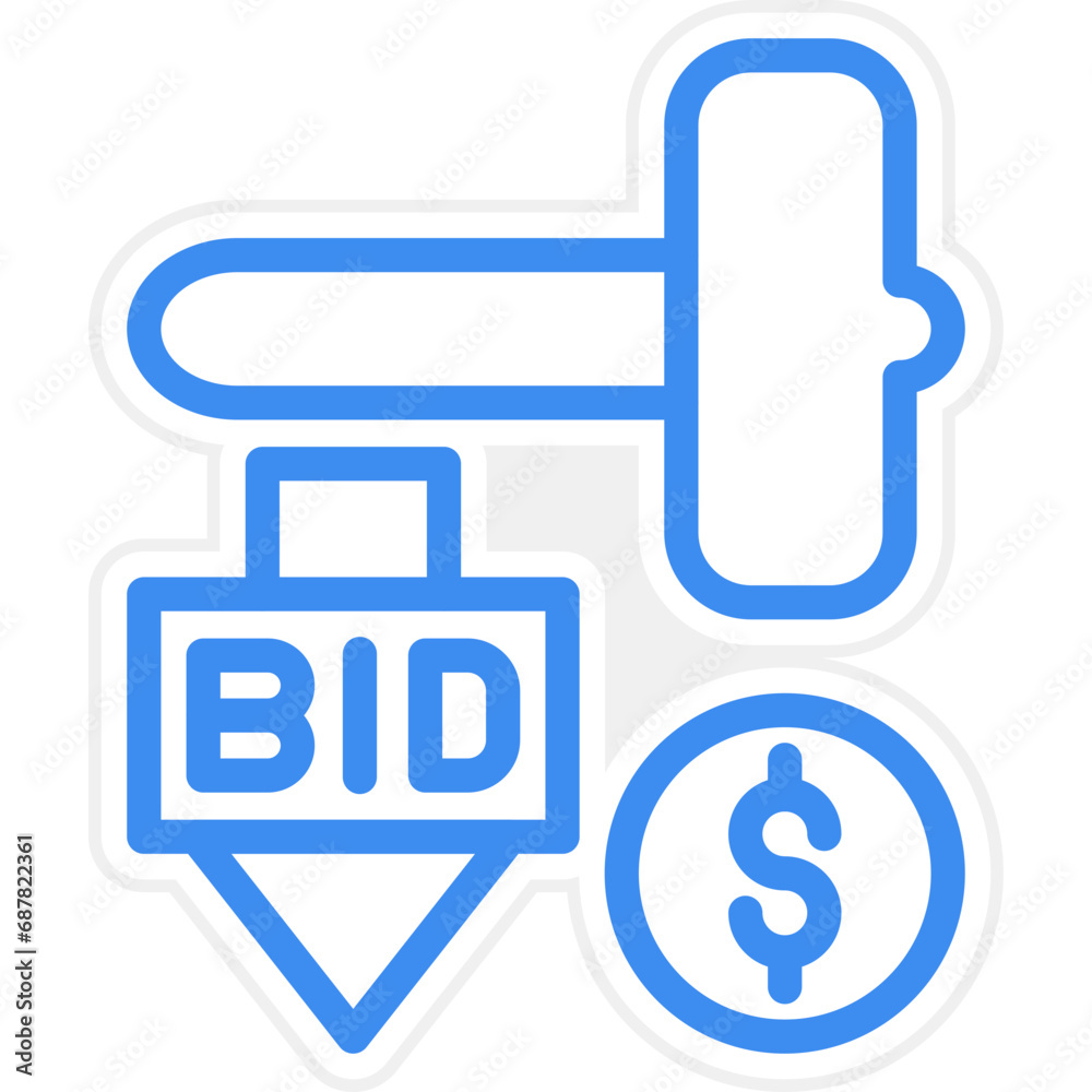 Vector Design Minimum Bid Auction Icon Style Vector Design Minimum Bid Auction Icon Style