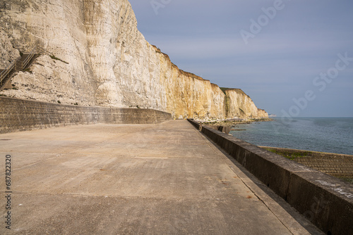 The Undercliff walk, a footpath in Peacehaven, East Sussex, England photo