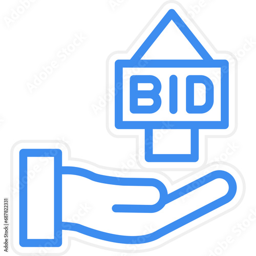 Vector Design Maximum Bid Icon Style