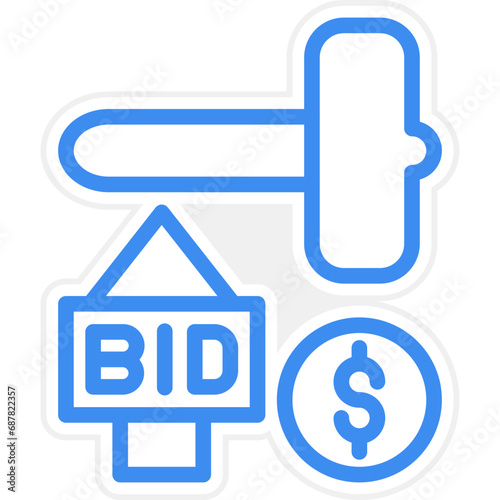 Vector Design Maximum Bid Auction Icon Style