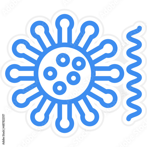 Vector Design Bacteria And Virus Icon Style
