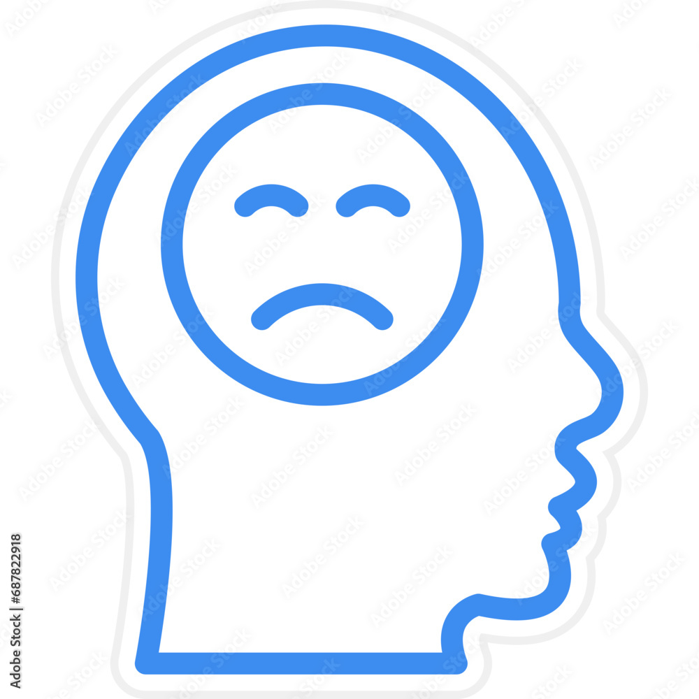 Vector Design Depression Icon Style Vector Design Depression Icon Style