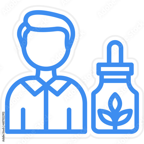 Vector Design Cbd Oil Users Icon Style